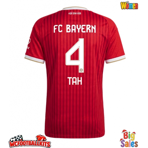 Bayern Munich Jonathan Tah #4 Replica Home Stadium Shirt for Women 2026-27 Short Sleeve